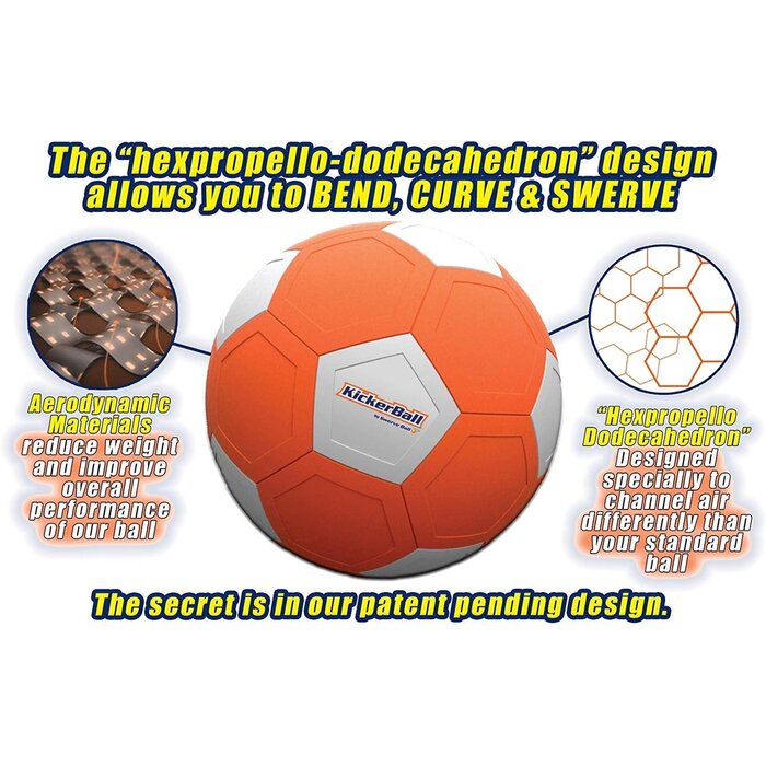 Trick-Fußball für Profi-Effet-Schüsse - 22 cm, orange-weiß, bis zu 32% Rabatt