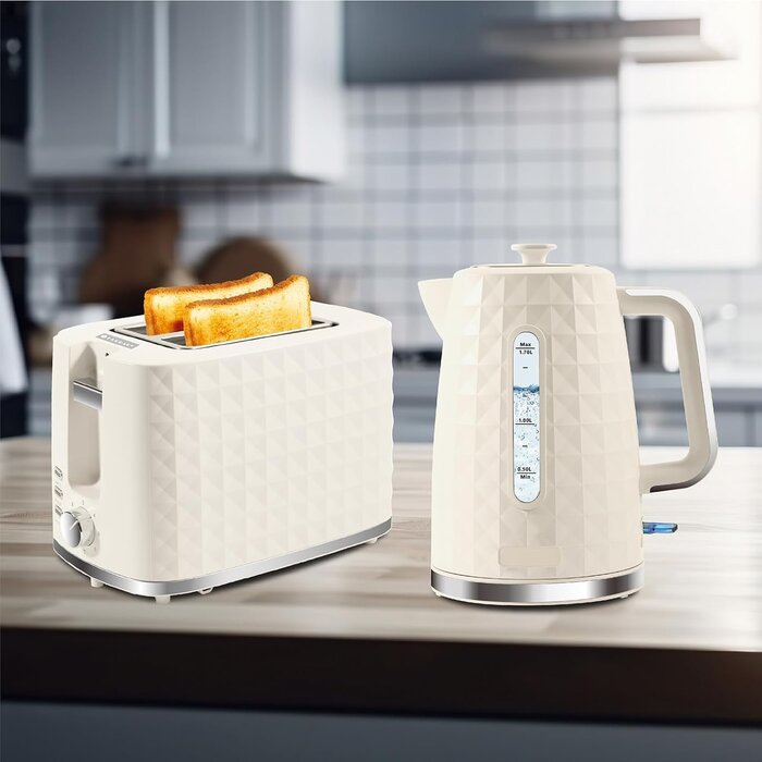 Elektrischer Wasserkocher 1,7 L, 1850 W - Beige - Jetzt bis zu 30% Rabatt