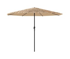 Vidaxl Sonnenschirm mit LED-Beleuchtung Braun 324x324 cm - bis zu 52% reduziert