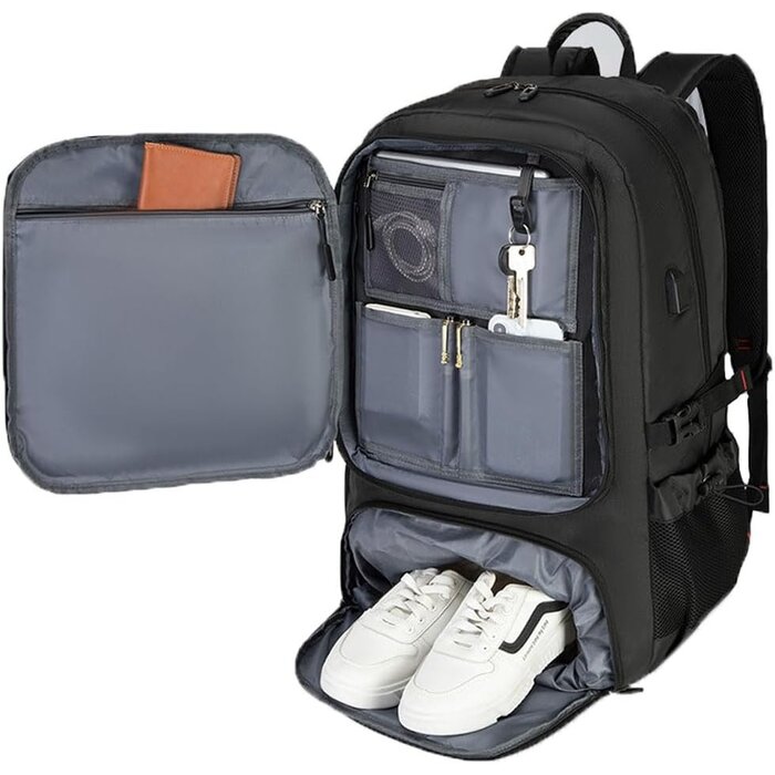 Erweiterbarer Reise-Rucksack 60L-80L | Laptopfach | Wasserabweisend | bis zu 32%