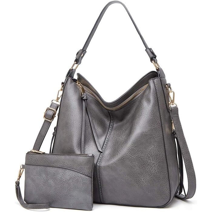 Damen-Taschenset aus PU-Leder: Elegantes 3-tlg. Set - jetzt bis zu 32% sparen
