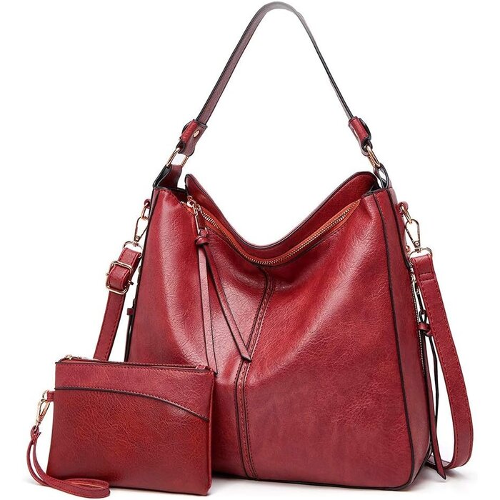 Damen-Taschenset aus PU-Leder: Elegantes 3-tlg. Set - jetzt bis zu 32% sparen