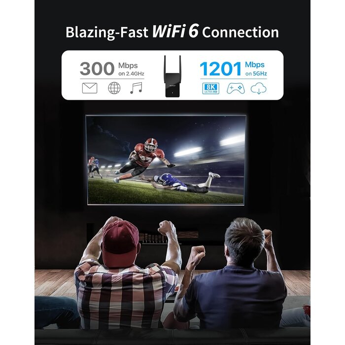 WLAN-Verstärker WiFi 6 AX1500 - 185m² Reichweite - Outlet bis zu 33% reduziert