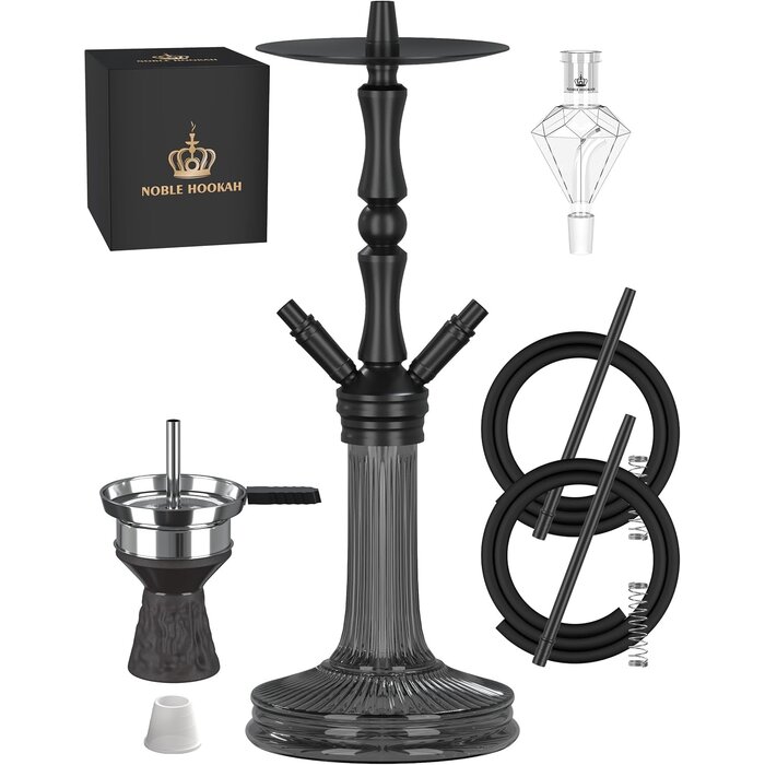 Premium Shisha-Set 77 cm aus Aluminium - 2 Schläuche - bis zu 34% sparen