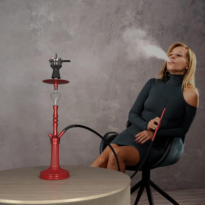 Premium Shisha-Set 77 cm aus Aluminium - 2 Schläuche - bis zu 34% sparen