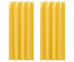 Vidaxl 2er-Set Verdunkelungsvorhänge Senfgelb 225x140cm - jetzt bis zu 47% günstiger