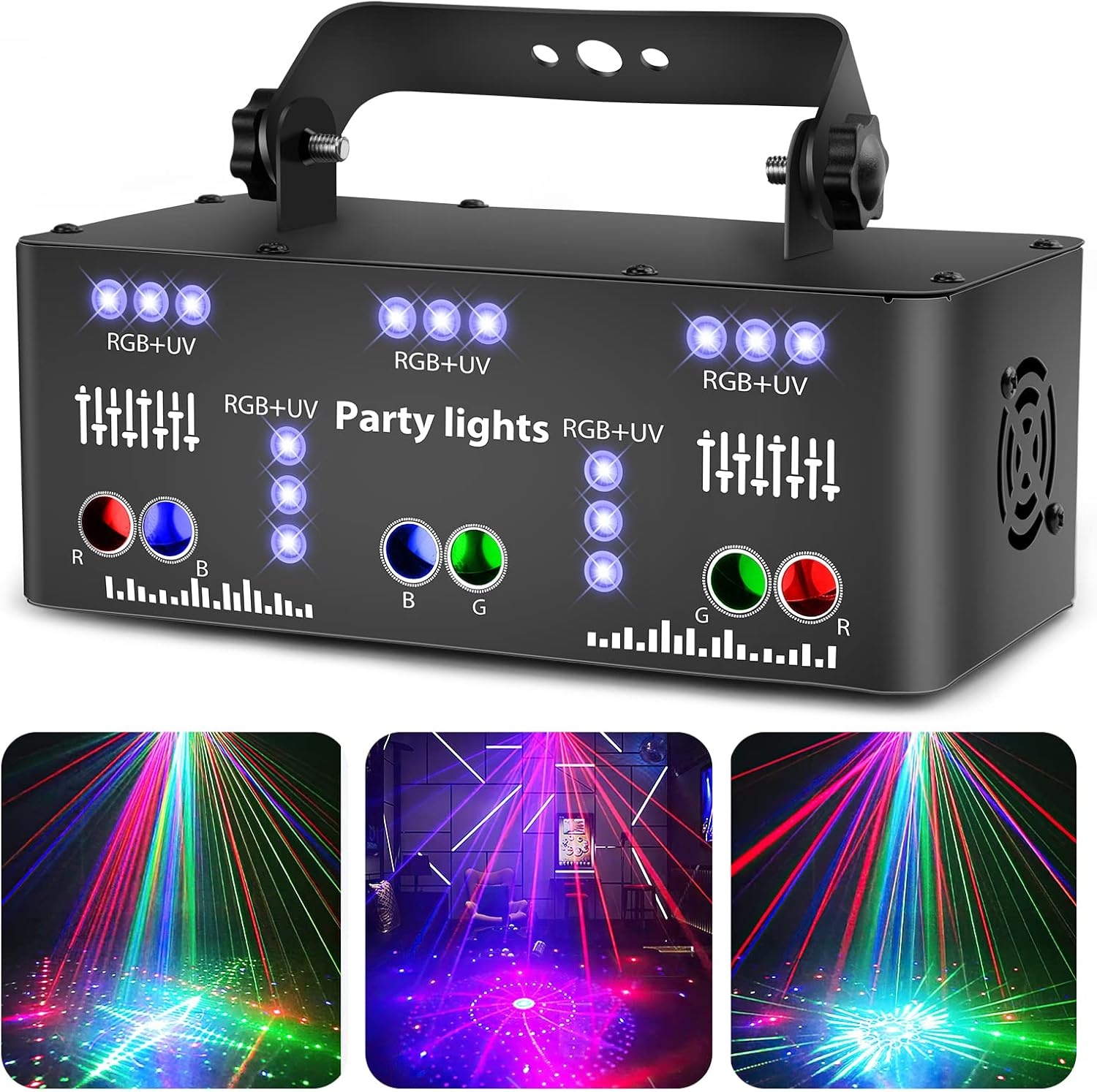 LED Party-Projektor mit 21 Linsen - Musikgesteuert - Bis zu 34% sparen
