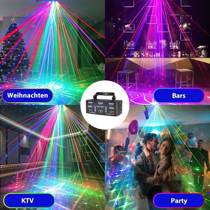 LED Party-Projektor mit 21 Linsen - Musikgesteuert - Bis zu 34% sparen