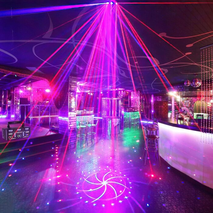 LED Party-Projektor mit 21 Linsen - Musikgesteuert - Bis zu 34% sparen