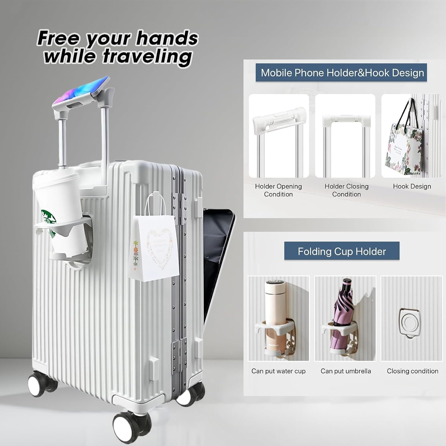 Premium Handgepäckkoffer 20 Zoll - TSA, USB & Aluminiumrahmen - bis zu 35% Rabatt