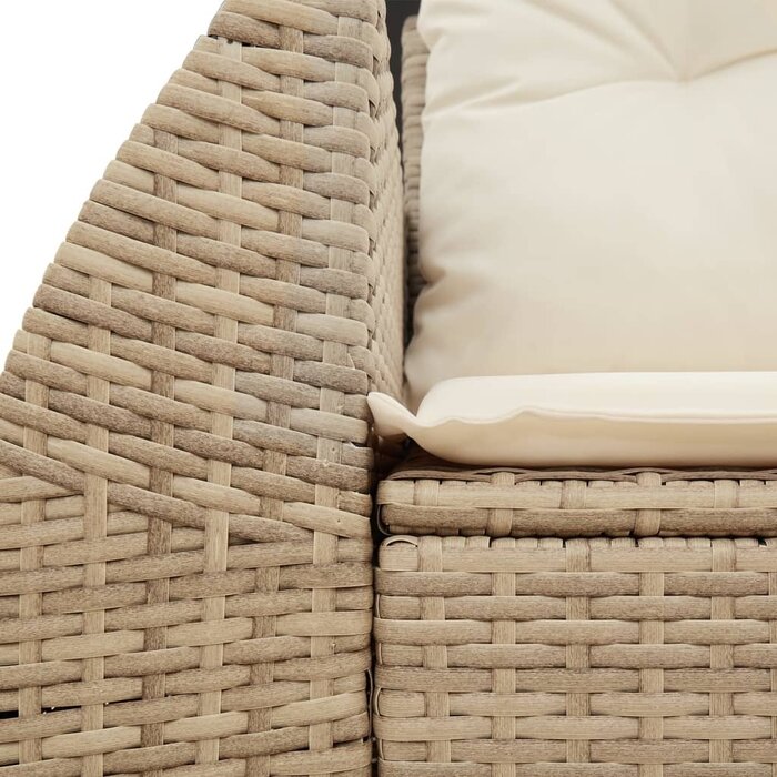 2-Sitzer Gartenbank Polyrattan Beige - Gartenmöbel bis zu 35% reduziert