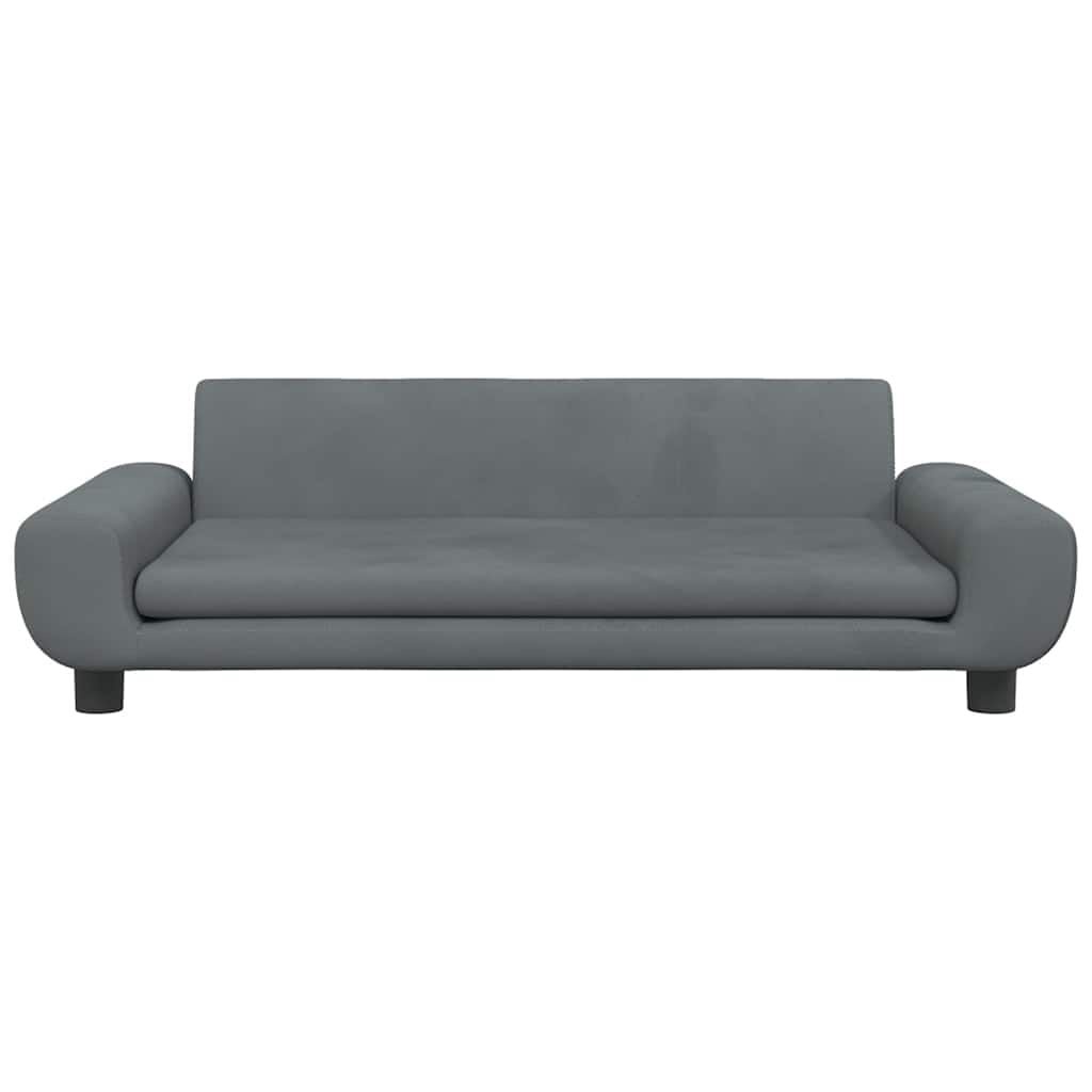 Vidaxl Luxus-Hundesofa aus Samt, Dunkelgrau - 100 x 54 cm - bis zu 34% sparen