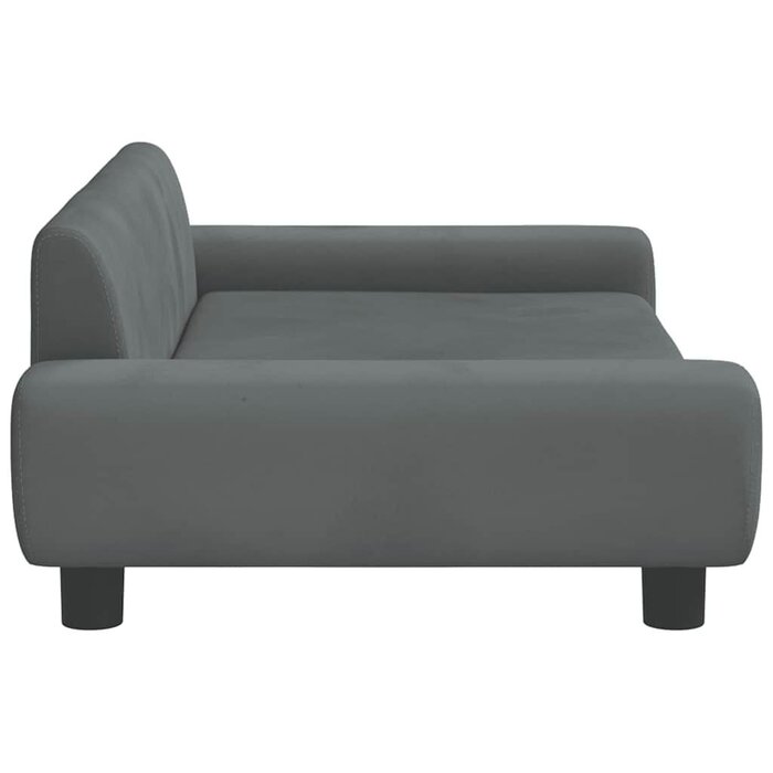 Vidaxl Luxus-Hundesofa aus Samt, Dunkelgrau - 100 x 54 cm - bis zu 34% sparen