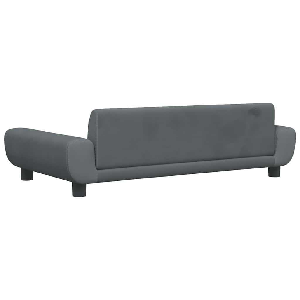 Vidaxl Luxus-Hundesofa aus Samt, Dunkelgrau - 100 x 54 cm - bis zu 34% sparen