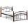 Bettgestell 120x200cm Eiche & Metall - Stilvoll schlafen & bis zu 35% sparen