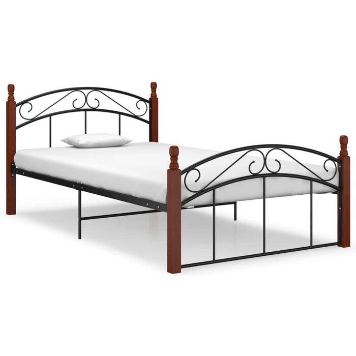 Vidaxl Bettgestell 120x200cm Eiche & Metall - Stilvoll schlafen & bis zu 35% sparen