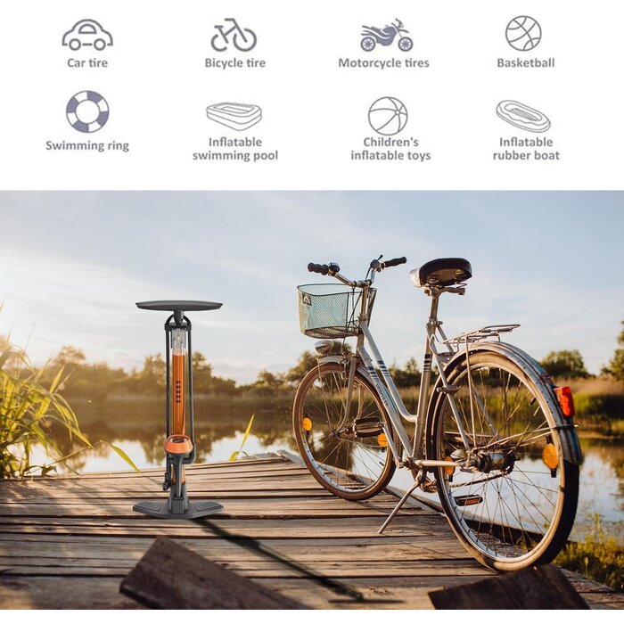 Profi-Stand-Fahrradpumpe 11 Bar mit Manometer - bis zu 32% günstiger