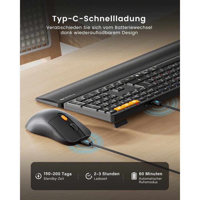 Kabelloses Tastatur-Maus-Set UK-Layout | Bis zu 32% günstiger