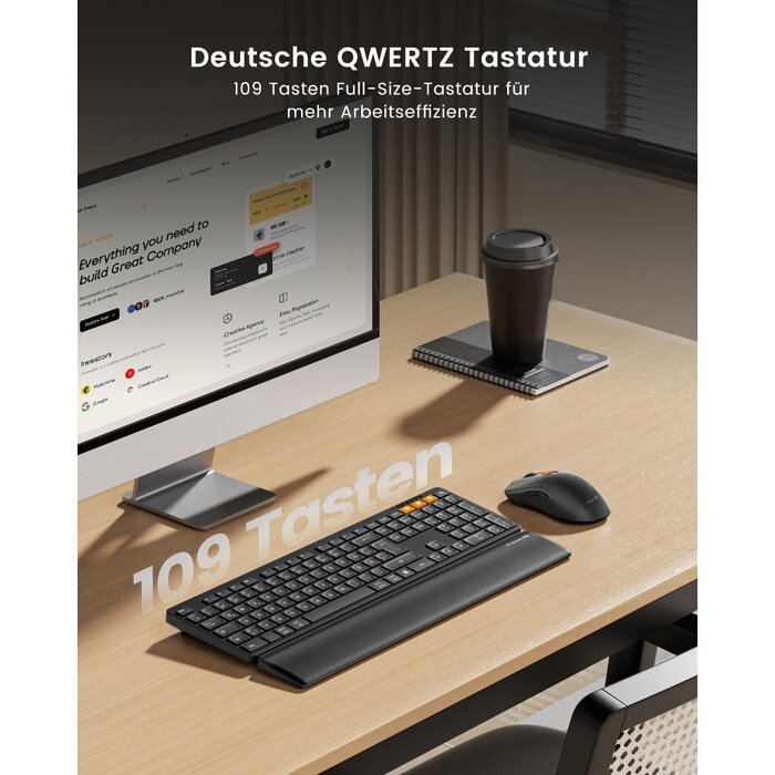 Kabelloses Tastatur-Maus-Set UK-Layout | Bis zu 32% günstiger