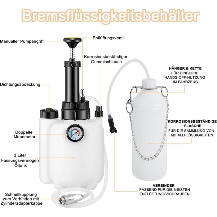 Bremsflüssigkeits-Wechselset mit 3L Tank - Jetzt bis zu 32% günstiger