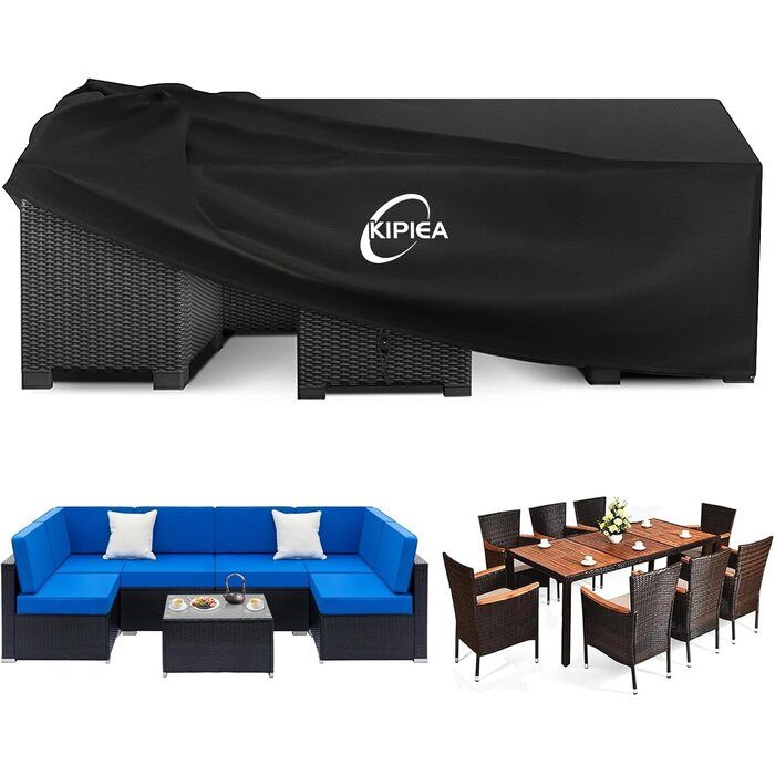 Gartenmöbel Abdeckhaube 242x162x100cm - Schwarz - bis zu 33% reduziert