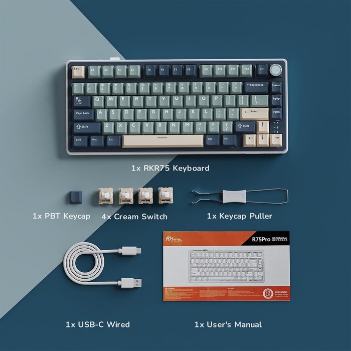 Mechanische Gaming-Tastatur 75% Layout - RGB, Hot-Swap, bis zu 34% Rabatt