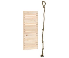 Vidaxl Kletterwand mit Seil aus Kiefernholz - Jetzt bis zu 46% sparen!