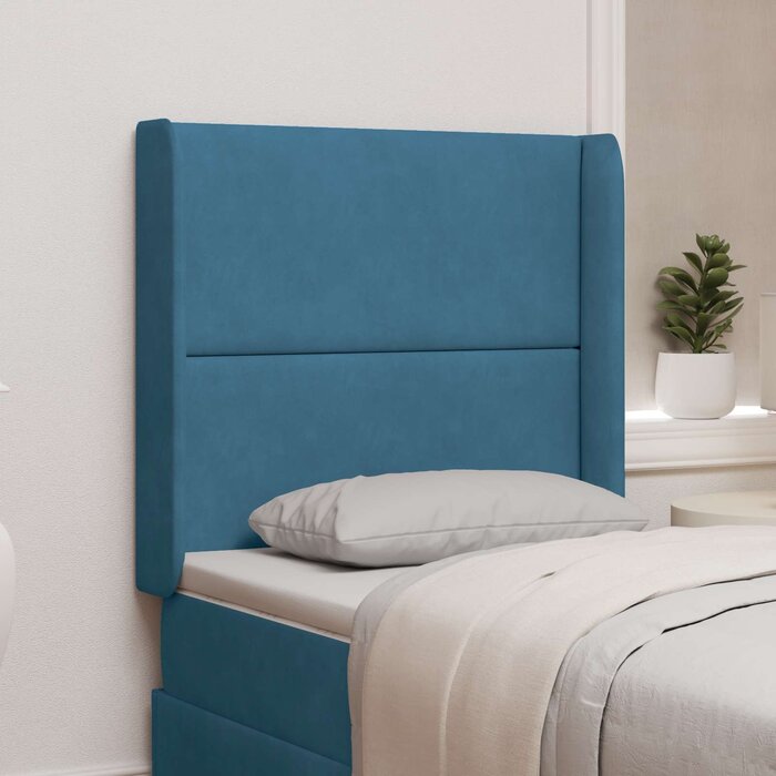 Vidaxl Samt Kopfteil Blau 80x16x4cm - Luxuriös & Stilvoll - bis zu 32% Rabatt