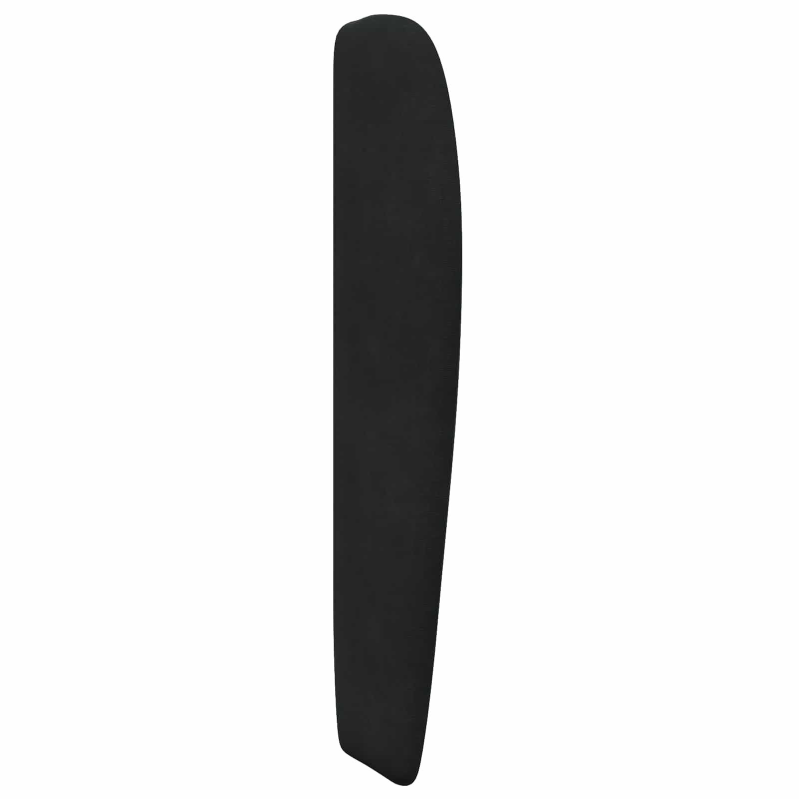 Samt-Kopfteil mit Ohrenbacken Schwarz - 80x23x6 cm - bis zu 27% Rabatt