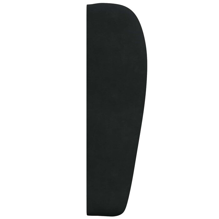 Samt-Kopfteil mit Ohrenbacken Schwarz - 80x23x6 cm - bis zu 27% Rabatt