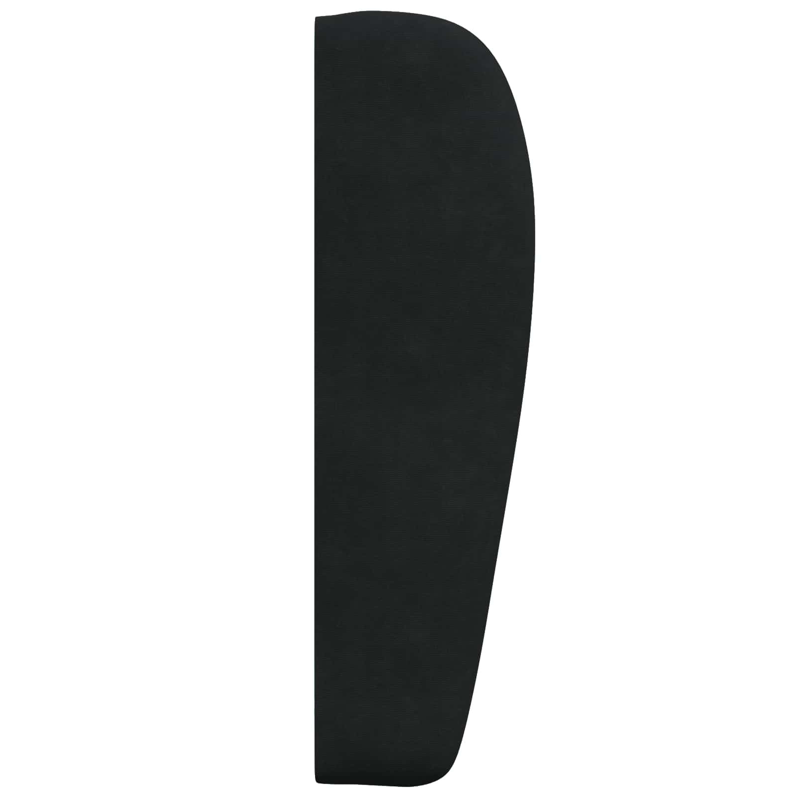 Samt-Kopfteil mit Ohrenbacken Schwarz - 80x23x6 cm - bis zu 27% Rabatt