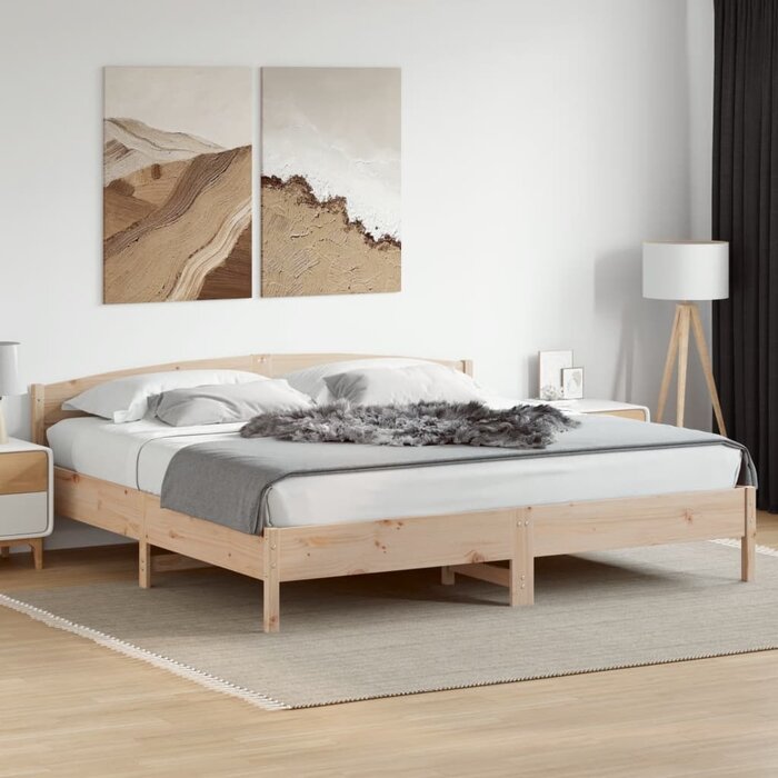 Vidaxl Massivholz-Bettgestell 200x200 cm aus Kiefer - Jetzt bis zu 34% günstiger