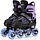 Verstellbare Inline-Skates mit Leuchträder - Schwarz-Violett - bis zu 28% Rabatt