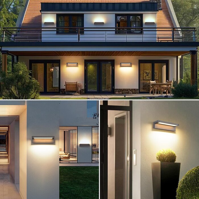 Moderne LED-Außenwandleuchte, 36W, 350° schwenkbar - jetzt bis zu 34% reduziert