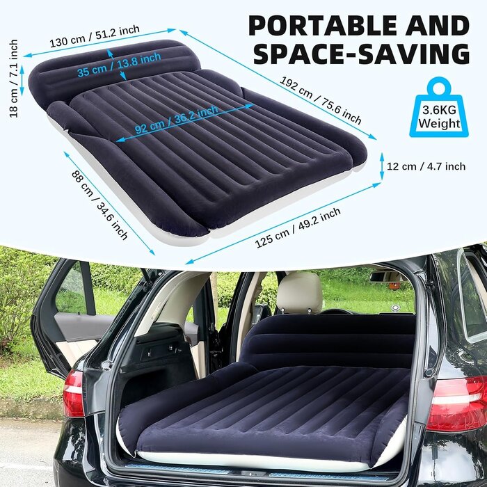 Aufblasbare SUV-Luftmatratze für Camping & Reisen - bis zu 29% Rabatt