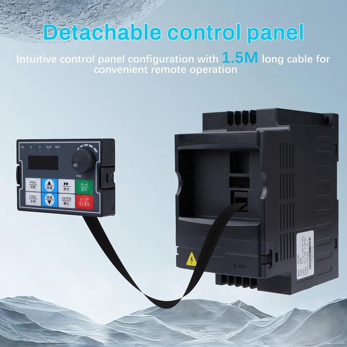 Frequenzumrichter 0,75 kW 220V mit abnehmbarem Panel - bis zu 34% sparen