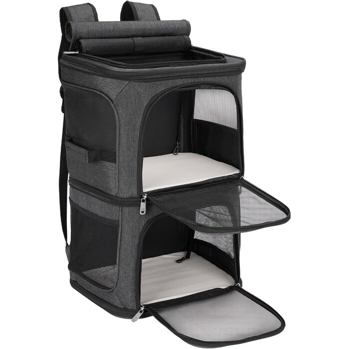 Katzenrucksack 2-in-1 für 1-2 Katzen - Klappbar & bis 12kg - Bis zu 29% Rabatt