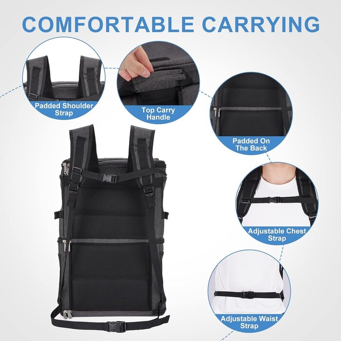 Katzenrucksack 2-in-1 für 1-2 Katzen - Klappbar & bis 12kg - Bis zu 29% Rabatt