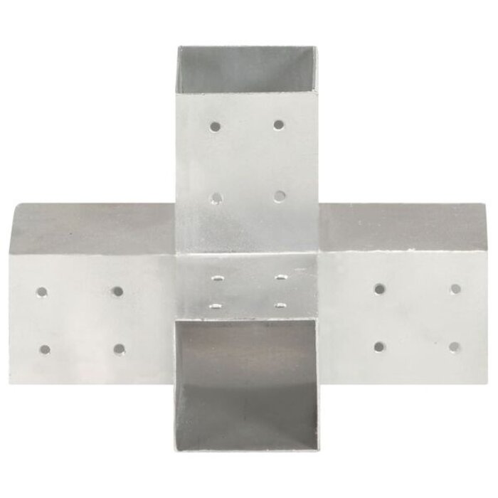 Vidaxl Pfostenverbinder X-Form 81x81 mm - Verzinktes Metall - Bis zu 31% Rabatt
