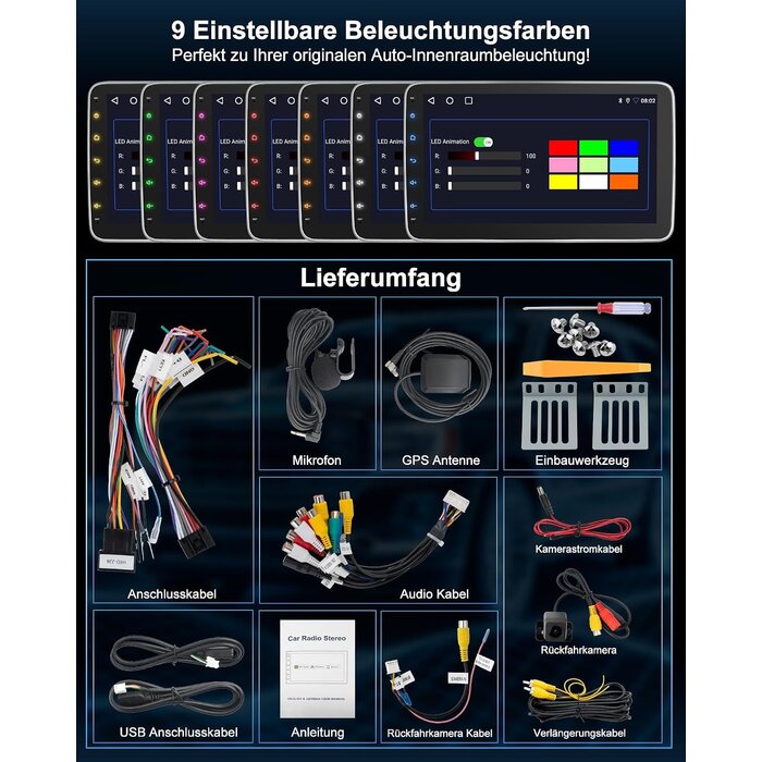 1-DIN Autoradio mit 10,1 Zoll Touchscreen & Android 14 - bis zu 30% Rabatt