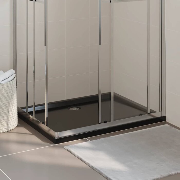 Vidaxl Moderne Duschwanne 80x100 cm ABS Schwarz - bis zu 34% Rabatt