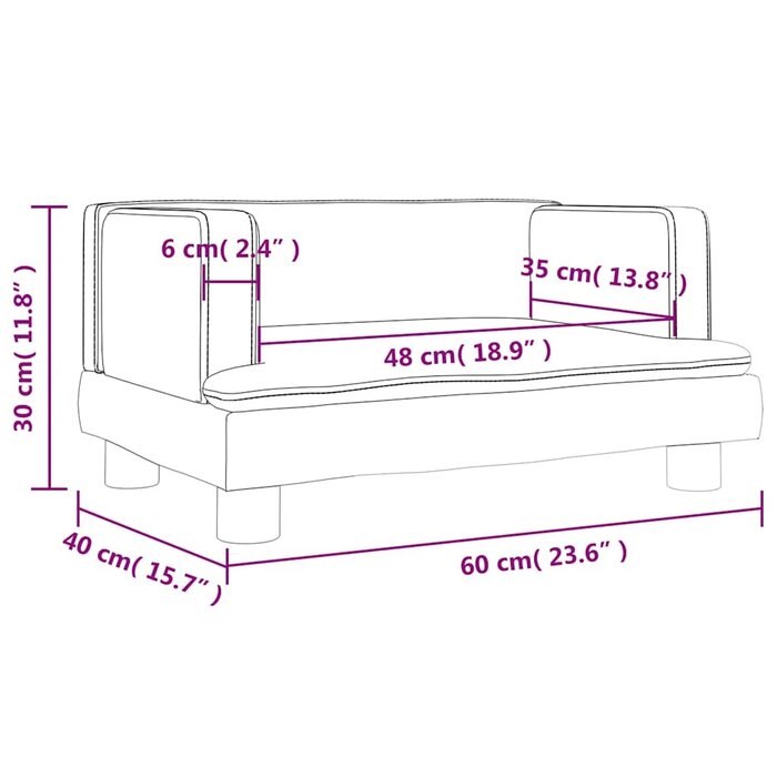 Vidaxl Kindersofa aus rosa Samt - Platz zum Entspannen - bis zu 63% reduziert