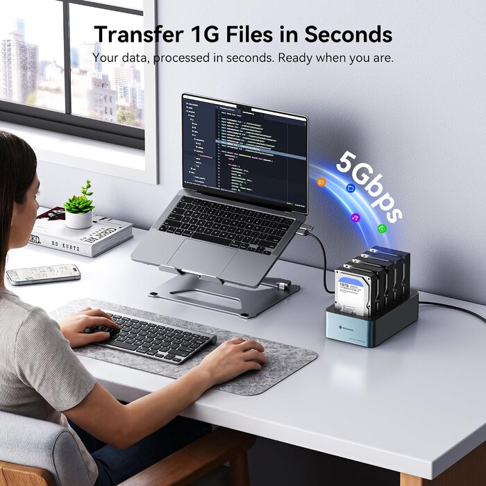 5-Bay HDD/SSD Dockingstation USB-C - bis zu 29% Rabatt auf Rückläufer