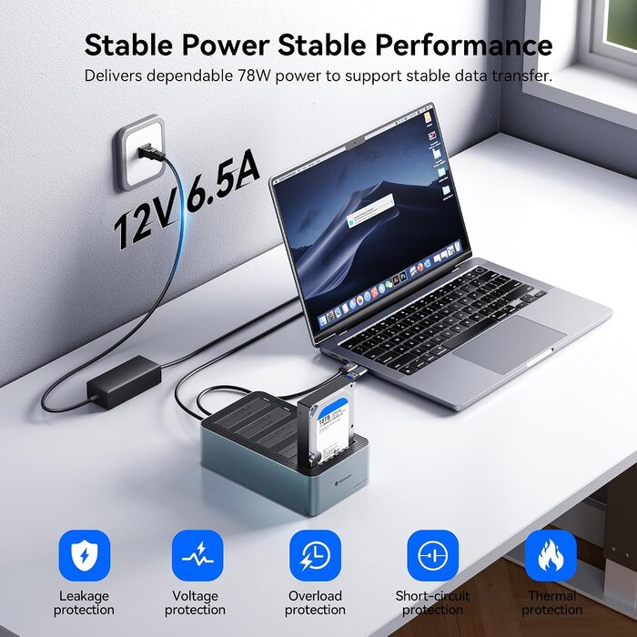 5-Bay HDD/SSD Dockingstation USB-C - bis zu 29% Rabatt auf Rückläufer