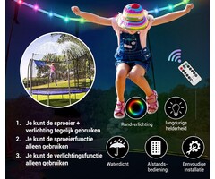 Viking Choice Trampolin-Sprühsystem mit LED-Licht Ø 183 cm - Jetzt bis zu 37% sparen