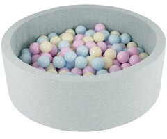 Viking Choice Rundes Bällebad 90x30 cm inkl. 200 Bällen - Grau - bis zu 51% sparen