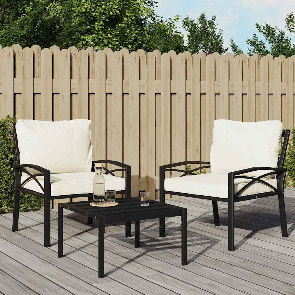 Vidaxl Moderner Gartenstuhl mit Kissen - Schwarz/Sand - bis zu 61% Rabatt