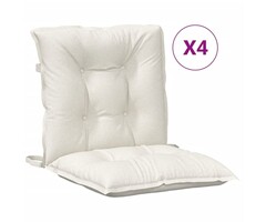 Vidaxl 4er-Set Stuhlkissen für niedrige Rückenlehnen, Creme - bis zu 48% sparen