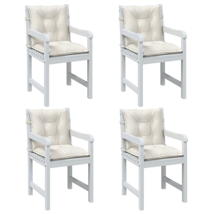 Vidaxl 4er-Set Stuhlkissen, 100x50x7 cm, meliertes Creme - bis zu 34% sparen