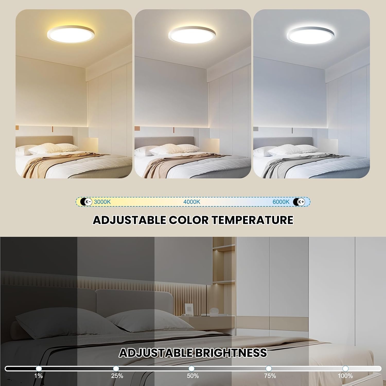 LED-Deckenleuchte 30cm Schwarz, Dimmbar & RGB - Jetzt bis zu 61% reduziert